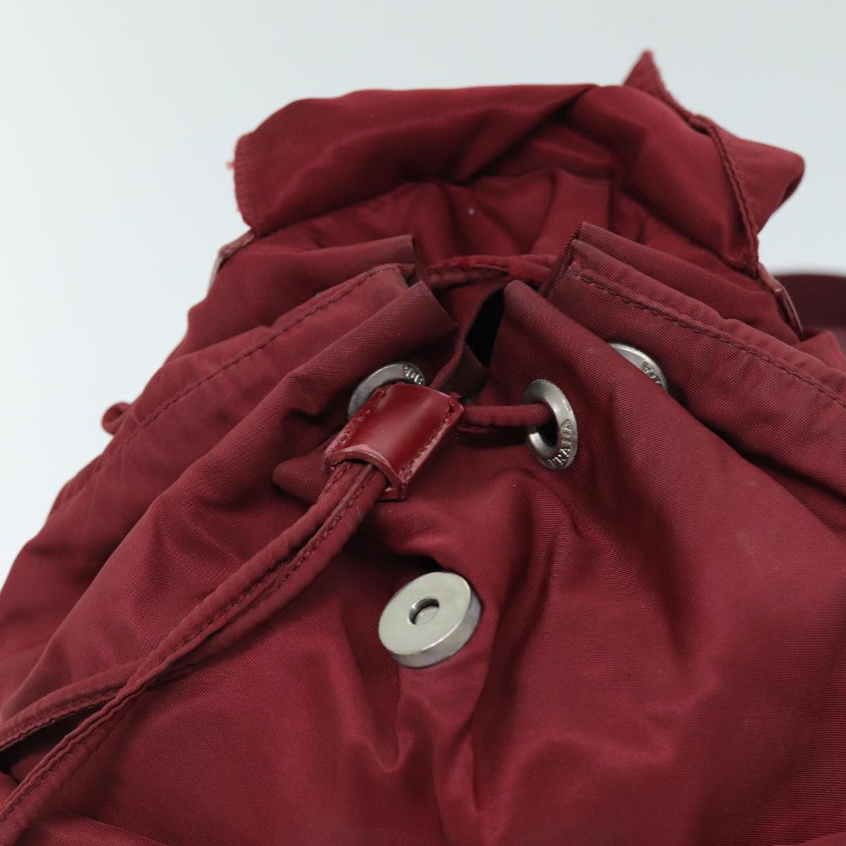 PRADA Backpack Nylon Red Auth 72956