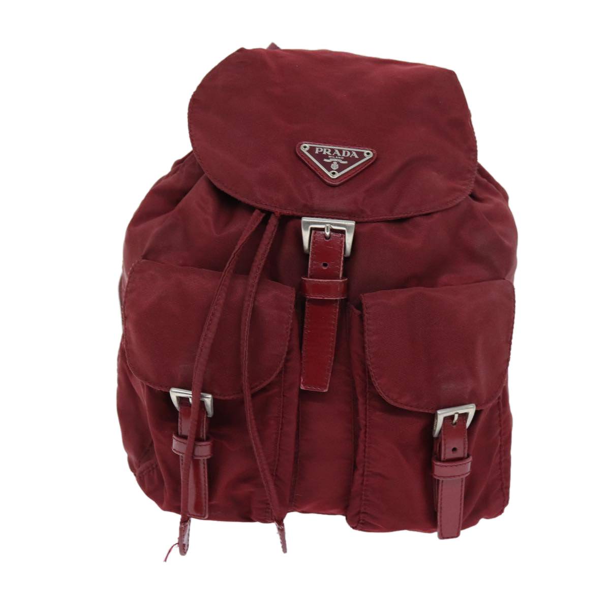 PRADA Backpack Nylon Red Auth 72956