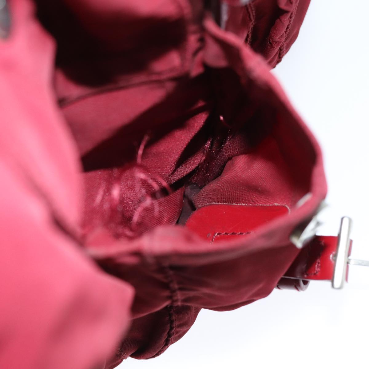 PRADA Backpack Nylon Red Auth 72956