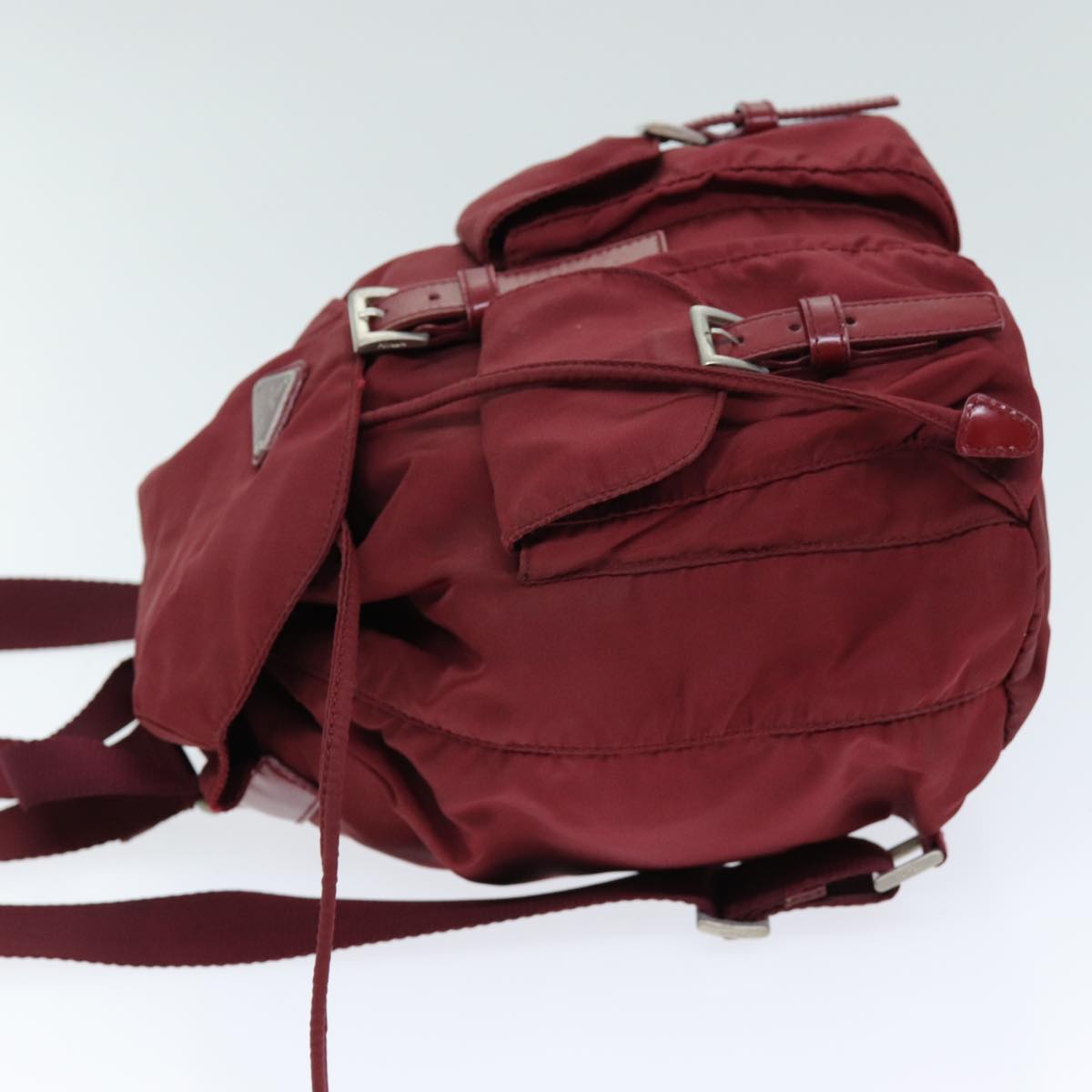 PRADA Backpack Nylon Red Auth 72956