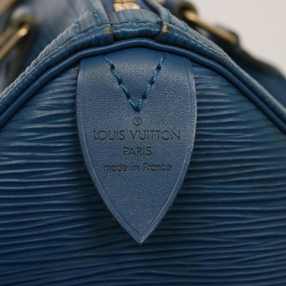 LOUIS VUITTON Epi Speedy 25 Hand Bag Toledo Blue M43015 LV Auth 72987