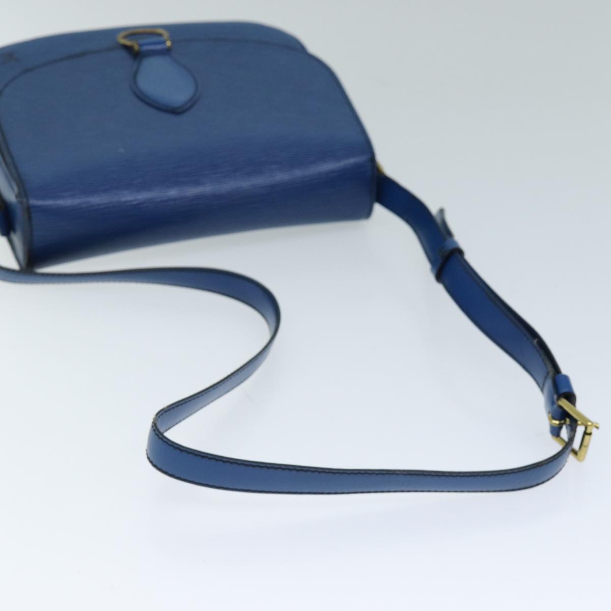 LOUIS VUITTON Epi Saint Cloud GM Shoulder Bag Blue M52195 LV Auth 73000