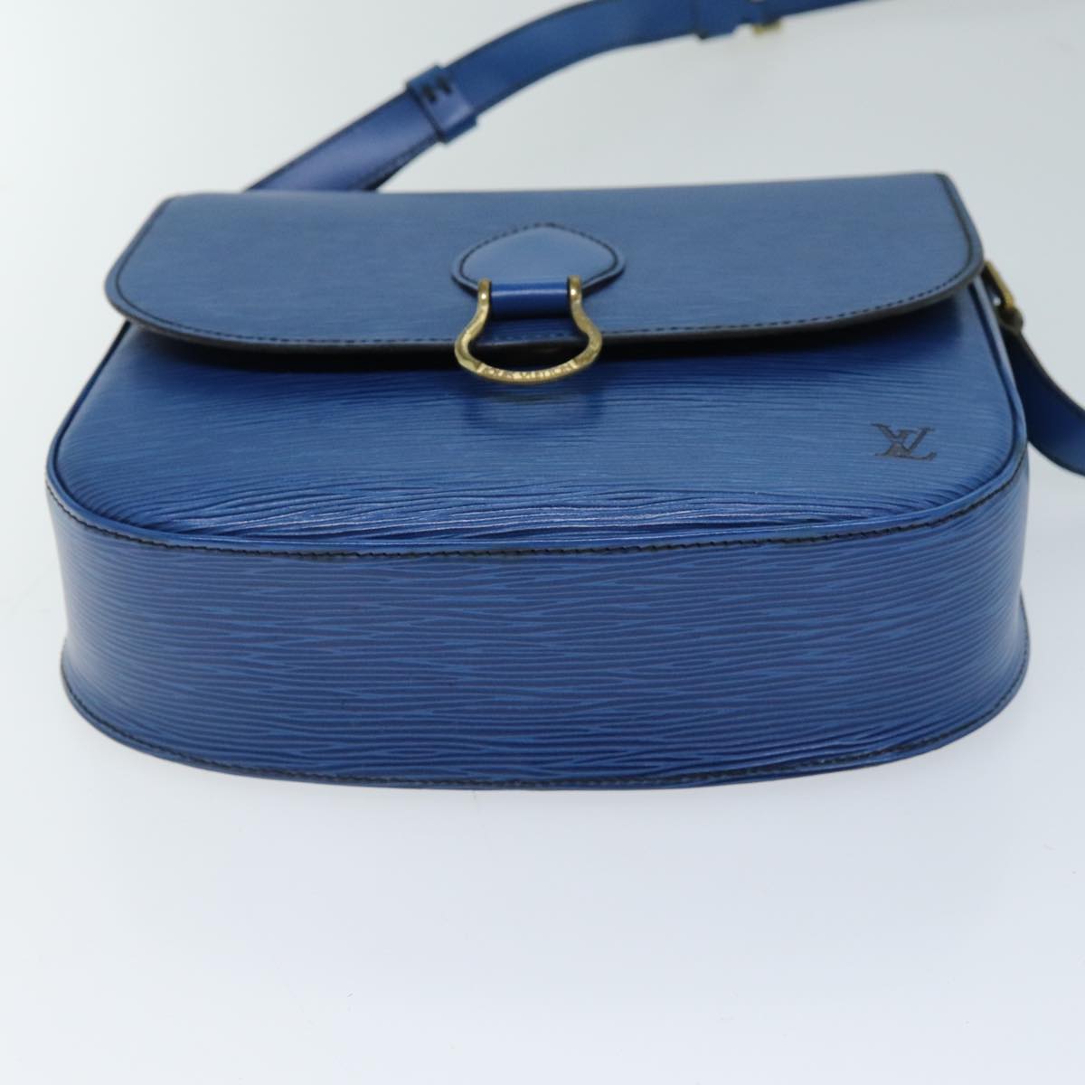 LOUIS VUITTON Epi Saint Cloud GM Shoulder Bag Blue M52195 LV Auth 73000