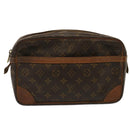 LOUIS VUITTON Monogram Compiegne 28 Clutch Bag M51845 LV Auth 73002-13