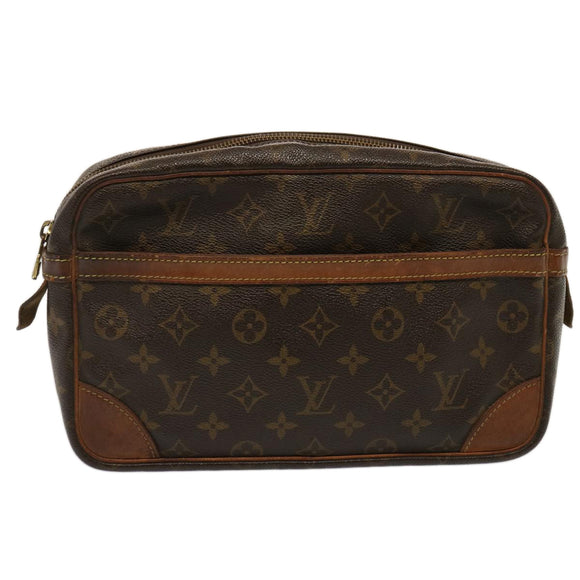 LOUIS VUITTON Monogram Compiegne 28 Clutch Bag M51845 LV Auth 73002