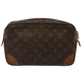 LOUIS VUITTON Monogram Compiegne 28 Clutch Bag M51845 LV Auth 73002 - 0