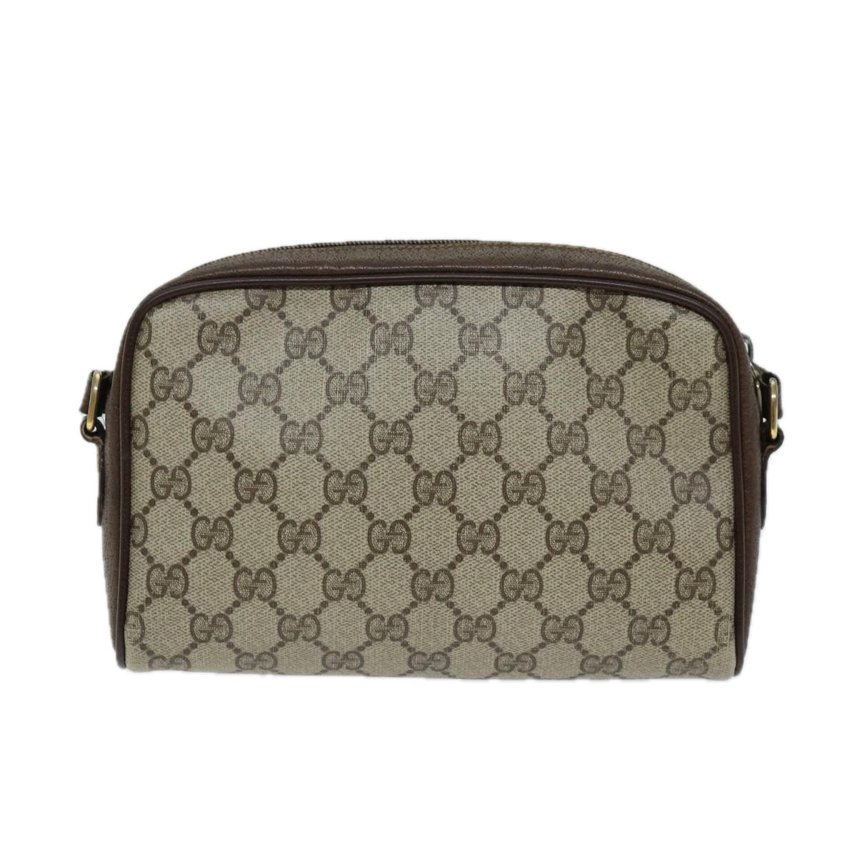 GUCCI GG Supreme Web Sherry Line Shoulder Bag Beige Green 116 02 089 Auth 73003 - 0