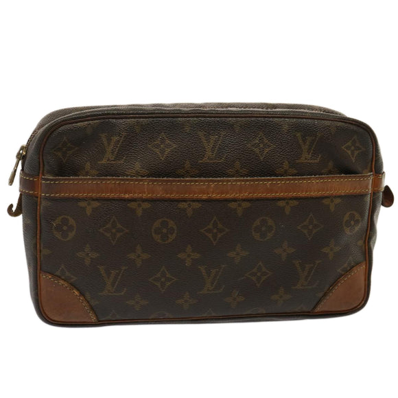 LOUIS VUITTON Monogram Compiegne 28 Clutch Tasche M51845 LV Auth 73004