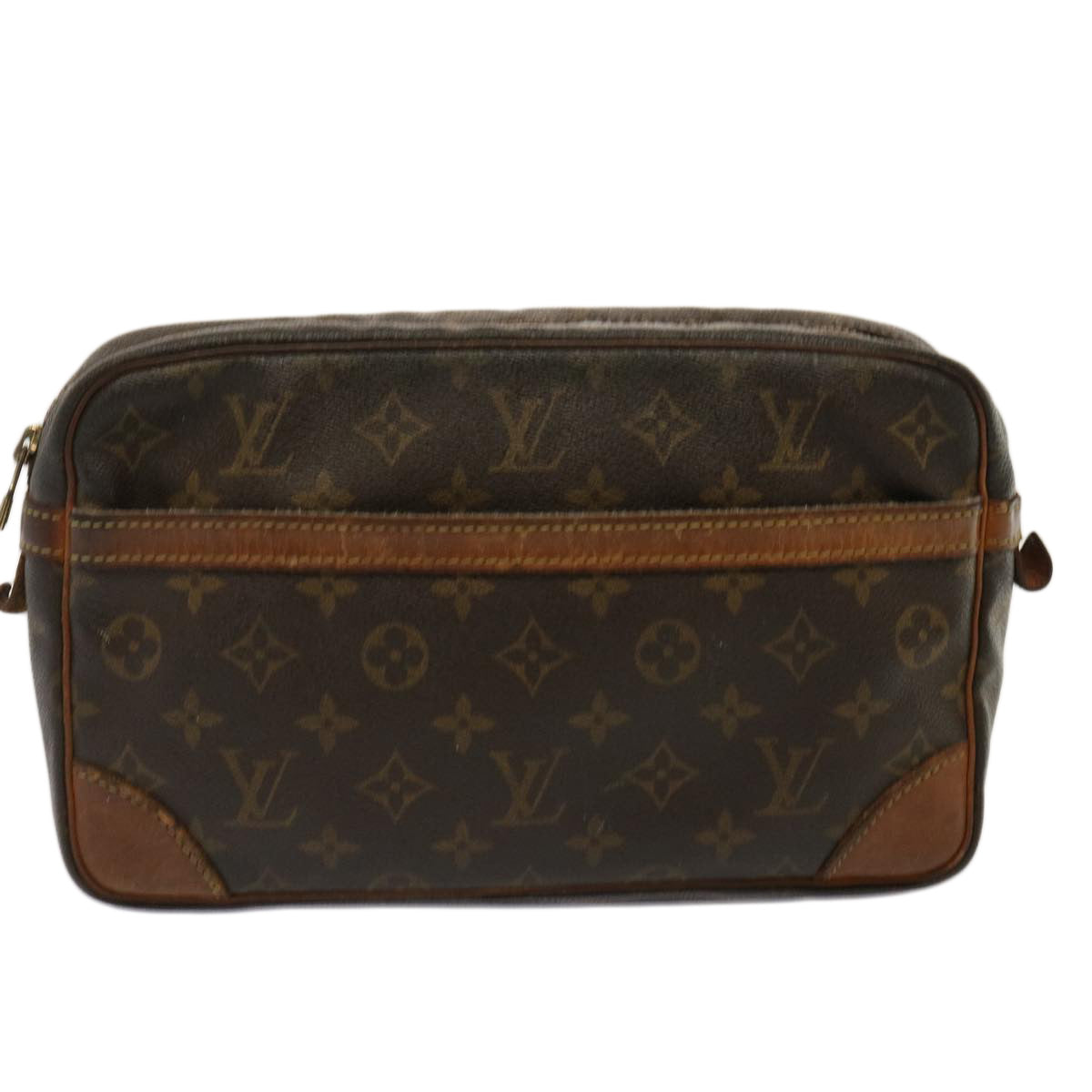 LOUIS VUITTON Monogram Compiegne 28 Clutch Bag M51845 LV Auth 73004