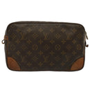 LOUIS VUITTON Monogram Compiegne 28 Clutch Tasche M51845 LV Auth 73004-2