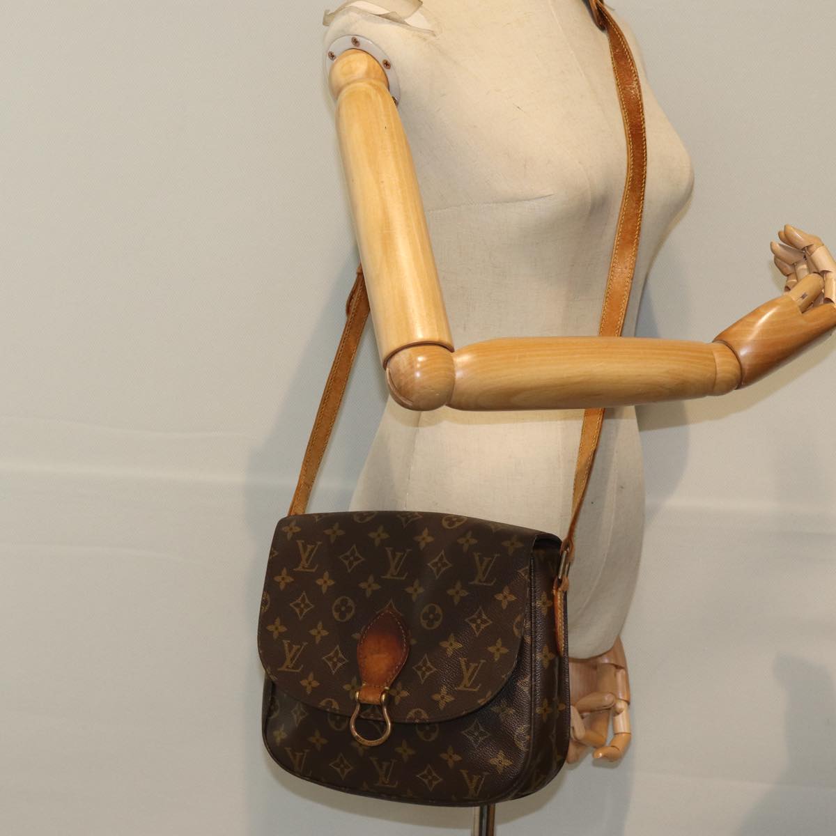 LOUIS VUITTON Monogram Saint Cloud GM Shoulder Bag M51242 LV Auth 73005