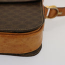 CELINE Macadam Canvas Schoudertas PVC Bruin Auth 73006-15