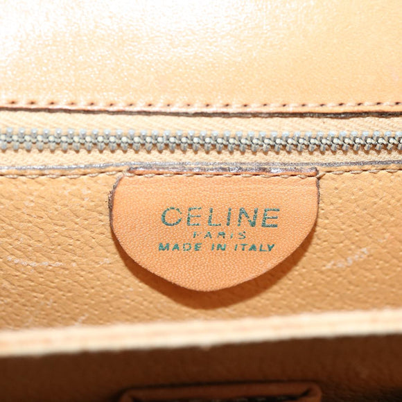 CELINE Macadam Canvas Schoudertas PVC Bruin Auth 73006