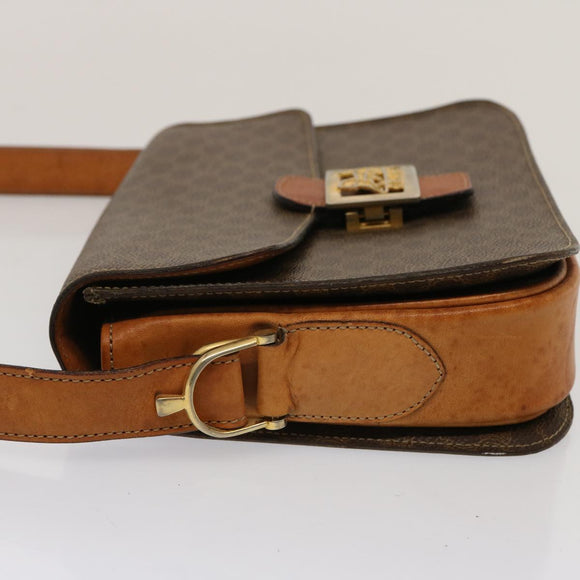 CELINE Macadam Canvas Schoudertas PVC Bruin Auth 73006
