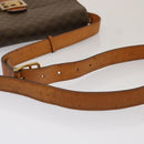CELINE Macadam Canvas Schoudertas PVC Bruin Auth 73006-7