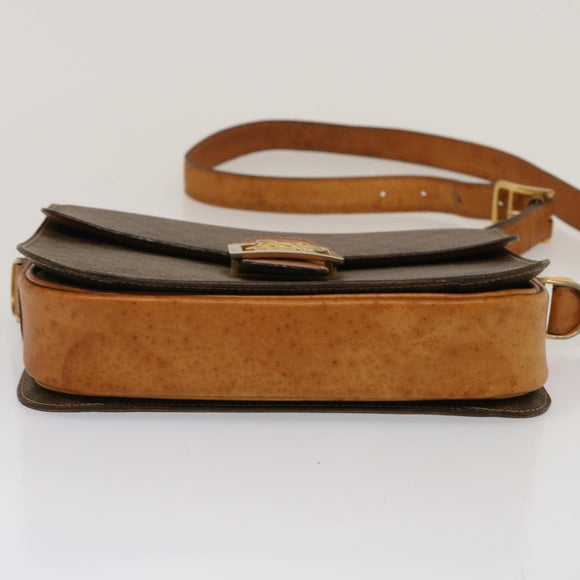 CELINE Macadam Canvas Schoudertas PVC Bruin Auth 73006