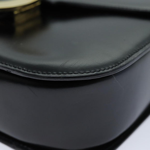 CELINE Hand Bag Leather 2way Black Auth 73008V