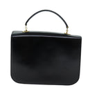 CELINE Hand Bag Leather 2way Black Auth 73008V-2