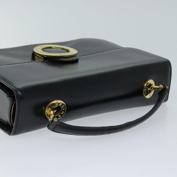 CELINE Hand Bag Leather 2way Black Auth 73008V