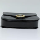 CELINE Hand Bag Leather 2way Black Auth 73008V-7