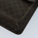 CELINE Macadam Canvas Hand Bag PVC Brown Auth 73012-14