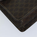 CELINE Macadam Canvas Hand Bag PVC Brown Auth 73012-15