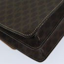 CELINE Macadam Canvas Hand Bag PVC Brown Auth 73012-9