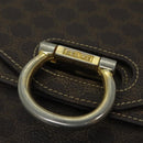 CELINE Macadam Canvas Hand Bag PVC Brown Auth 73012-10
