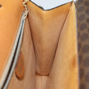 CELINE Macadam Canvas Hand Bag PVC Brown Auth 73012-19