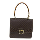 CELINE Macadam Canvas Hand Bag PVC Brown Auth 73012-13