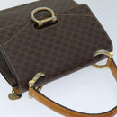 CELINE Macadam Canvas Hand Bag PVC Brown Auth 73012-6