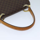 CELINE Macadam Canvas Hand Bag PVC Brown Auth 73012-7