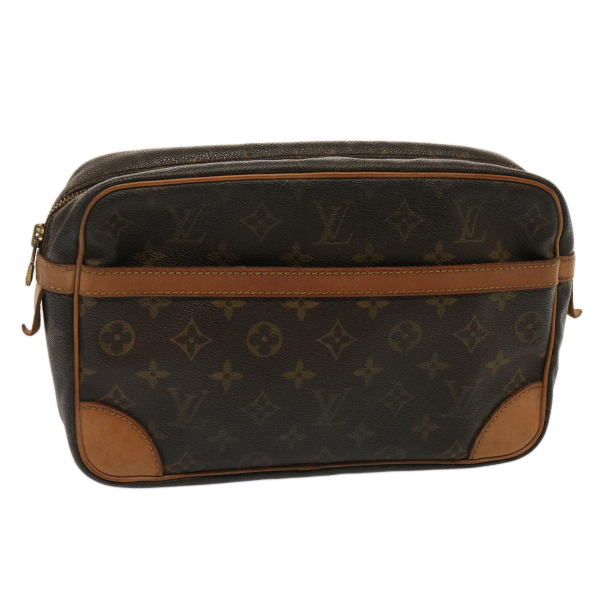 LOUIS VUITTON Monogram Compiegne 28 Clutch Bag M51845 LV Auth 73013