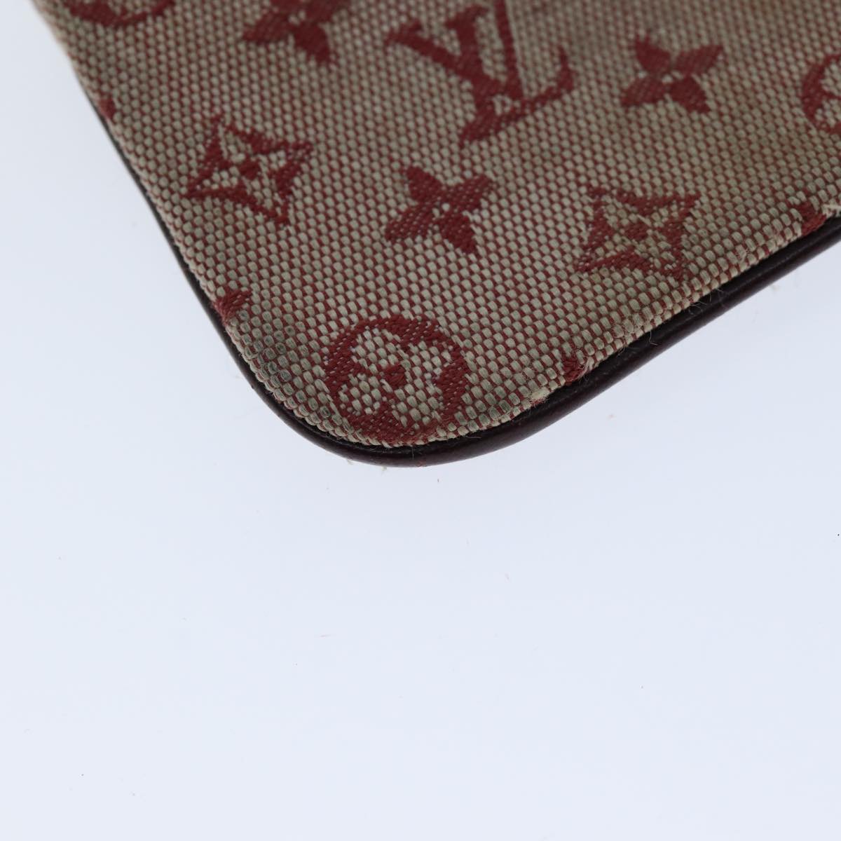 LOUIS VUITTON Monogram Mini Pochette Cles Coin Purse Red M92238 LV Auth 73019