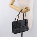 GUCCI Hand Bag Leather Black Auth 73035-26