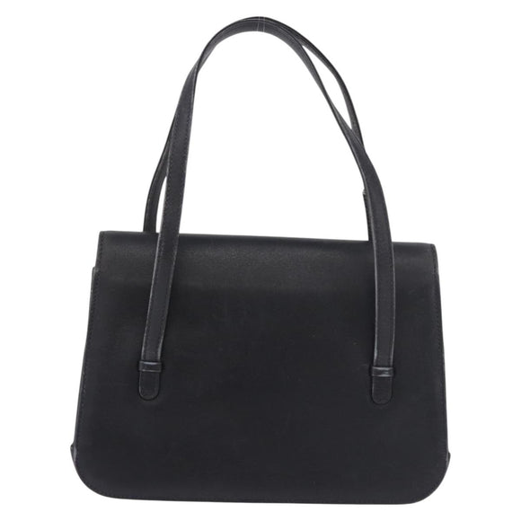 GUCCI Hand Bag Leather Black Auth 73035