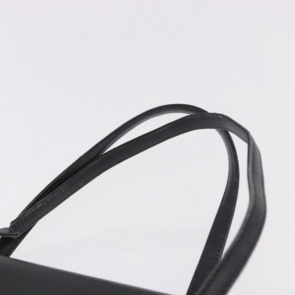 GUCCI Hand Bag Leather Black Auth 73035