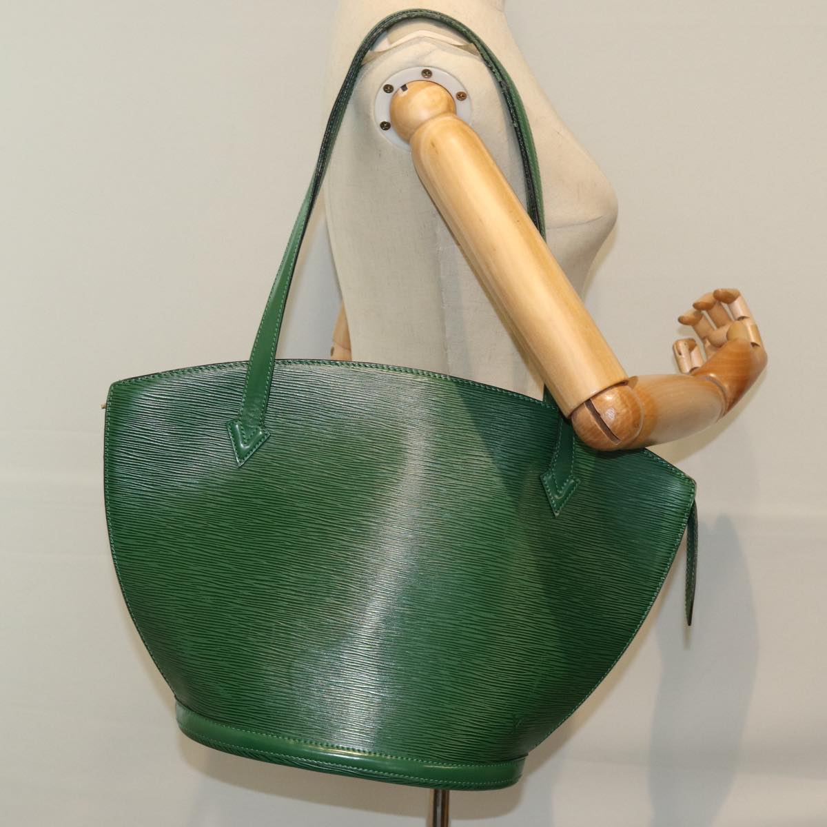 LOUIS VUITTON Epi Saint Jacques Shopping Shoulder Bag Green M52264 Auth 73045