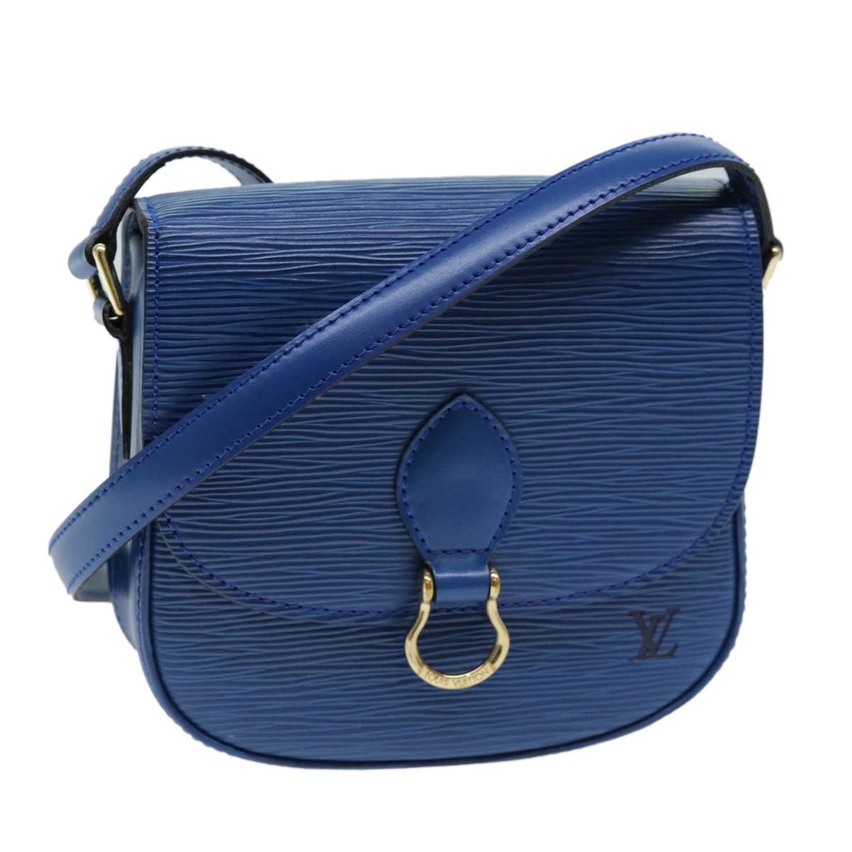 LOUIS VUITTON Epi Saint Cloud PM Shoulder Bag Blue M52195 LV Auth 73051