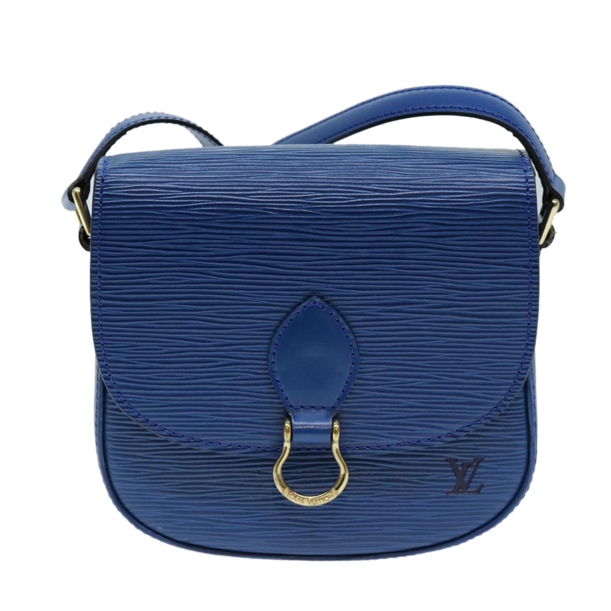 LOUIS VUITTON Epi Saint Cloud PM Shoulder Bag Blue M52195 LV Auth 73051