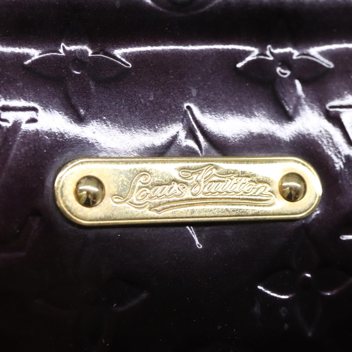 LOUIS VUITTON Monogram Vernis Bellevue PM Hand Bag Amarante M93585 LV Auth 73054