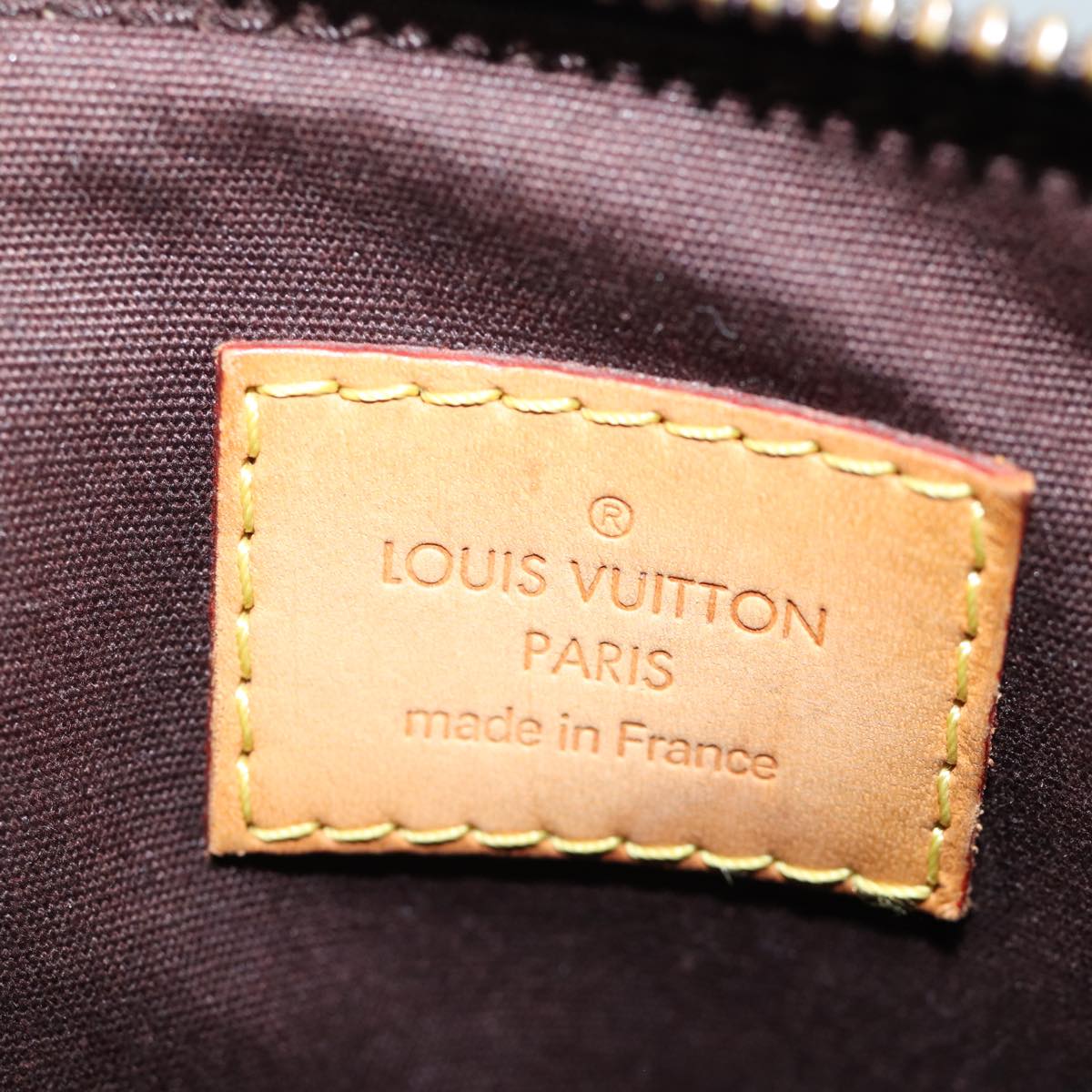 LOUIS VUITTON Monogram Vernis Bellevue PM Hand Bag Amarante M93585 LV Auth 73054