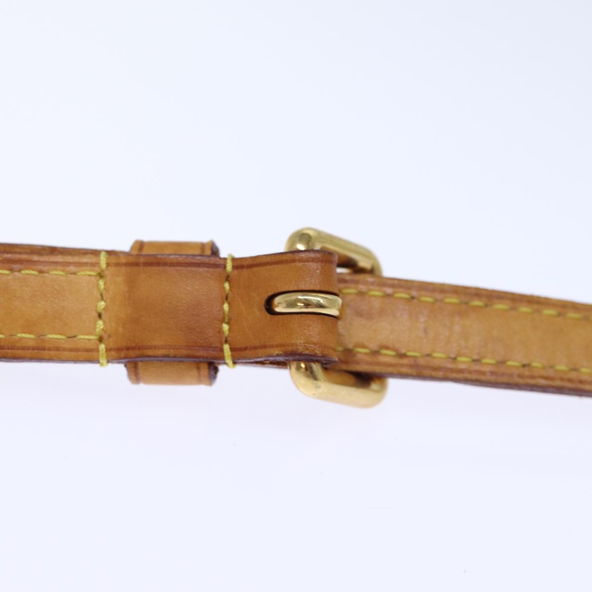 LOUIS VUITTON Adjustable Shoulder Strap Leather 27.2""-31.1"" Beige Auth 73075