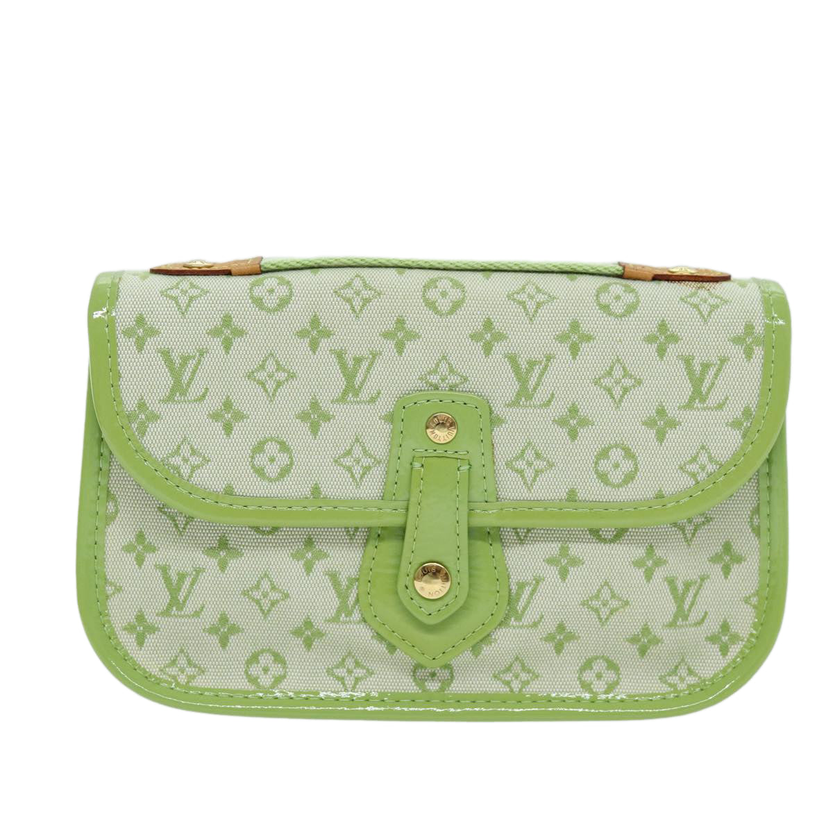 LOUIS VUITTON Monogram Mini Trousse Marie Kate Pouch Green M92935 Auth 73086SA