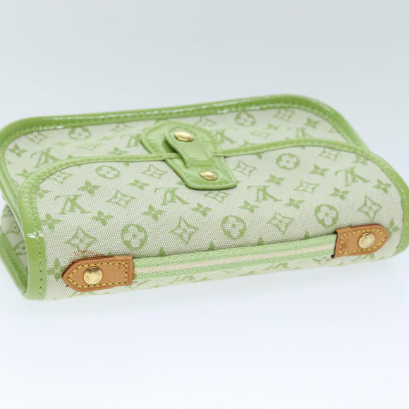 LOUIS VUITTON Monogram Mini Trousse Marie Kate Pouch Green M92935 Auth 73086SAV