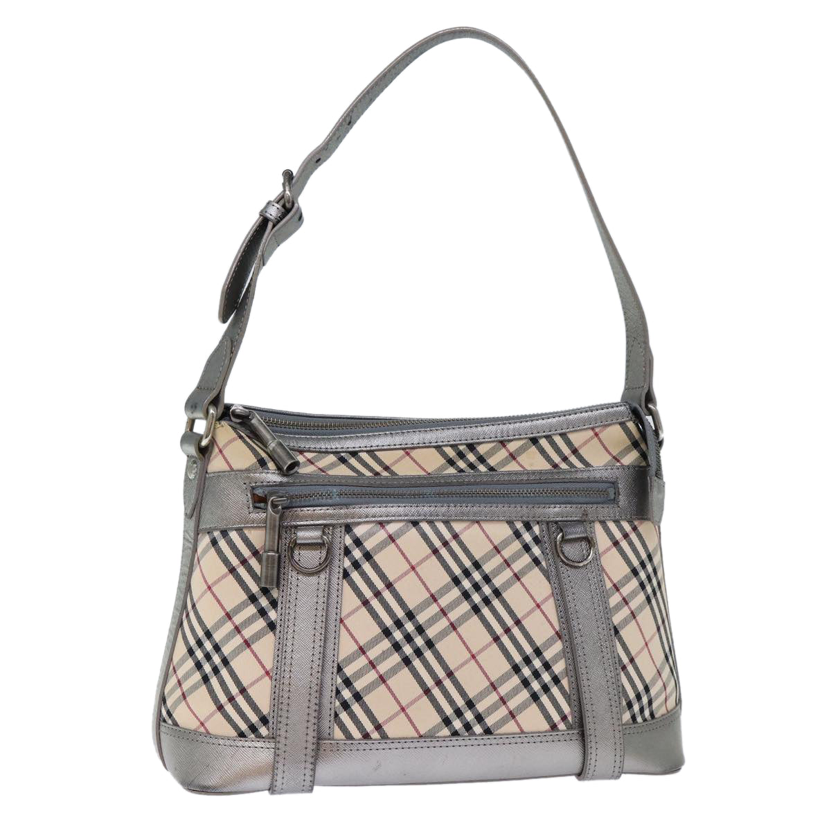 BURBERRY Nova Check Shoulder Bag Canvas Beige Auth 73089