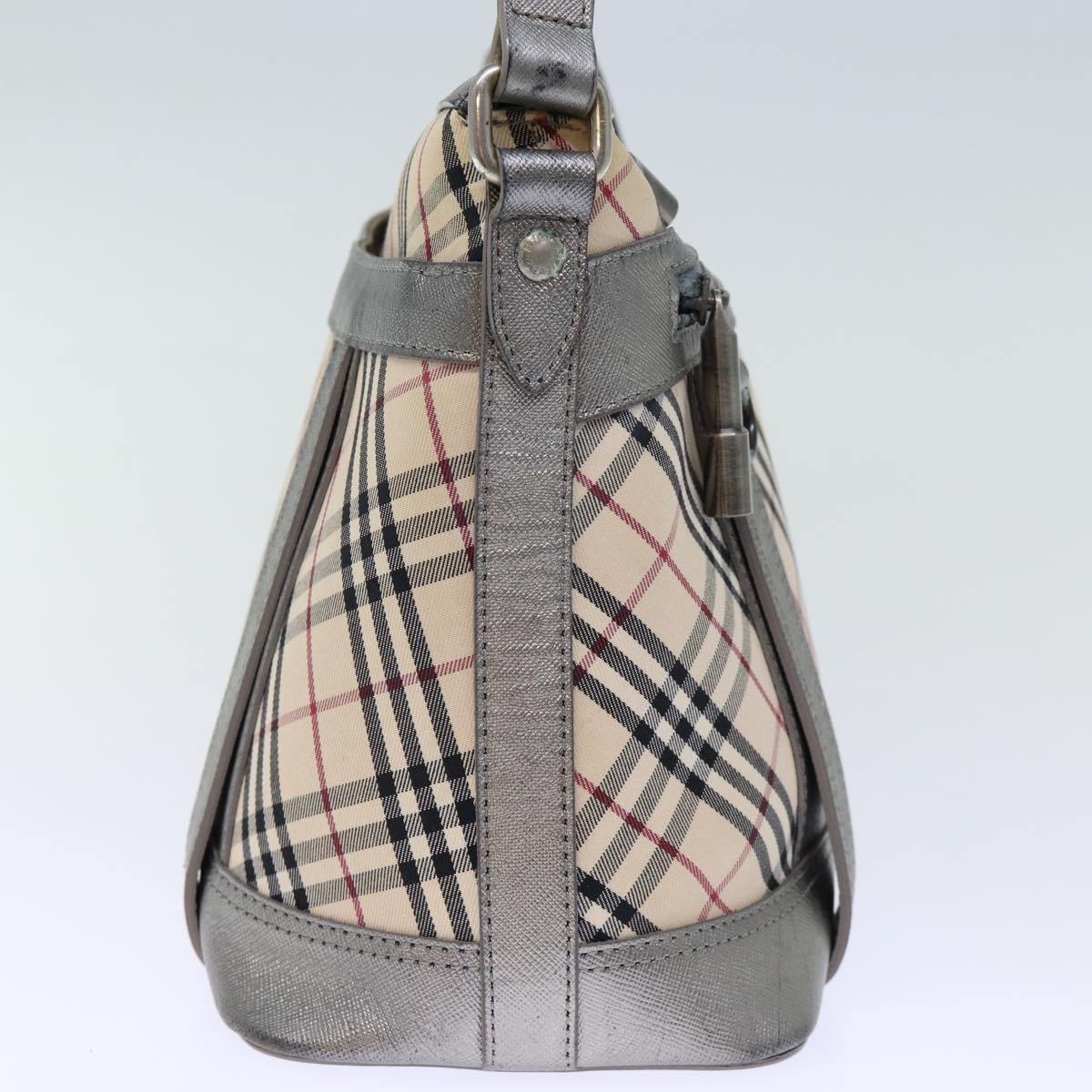 BURBERRY Nova Check Shoulder Bag Canvas Beige Auth 73089