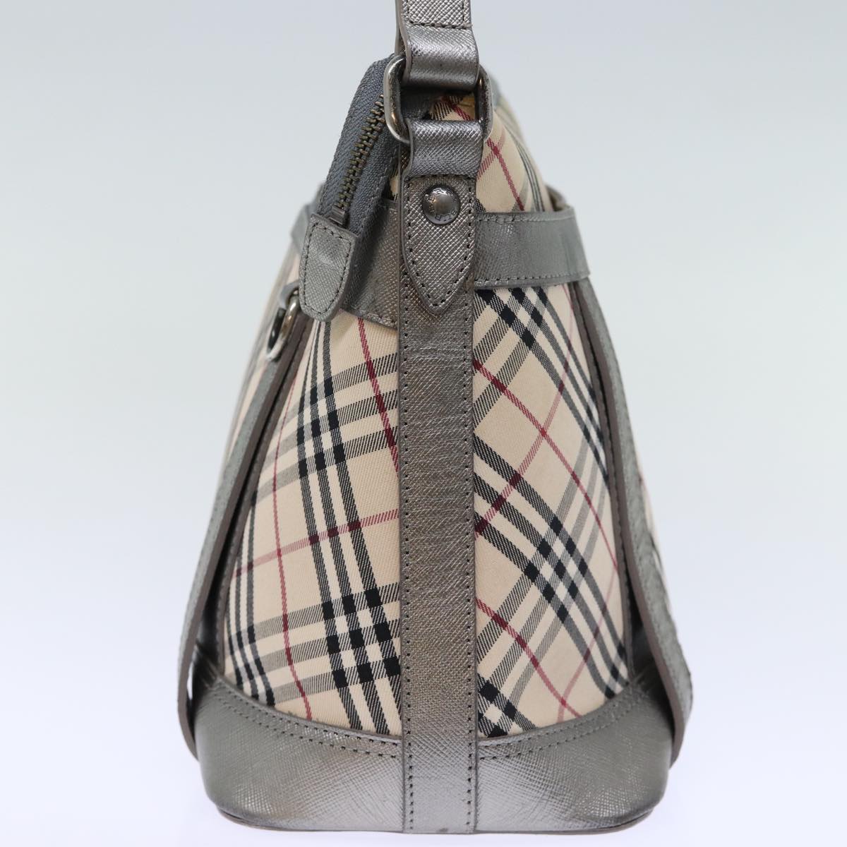 BURBERRY Nova Check Shoulder Bag Canvas Beige Auth 73089