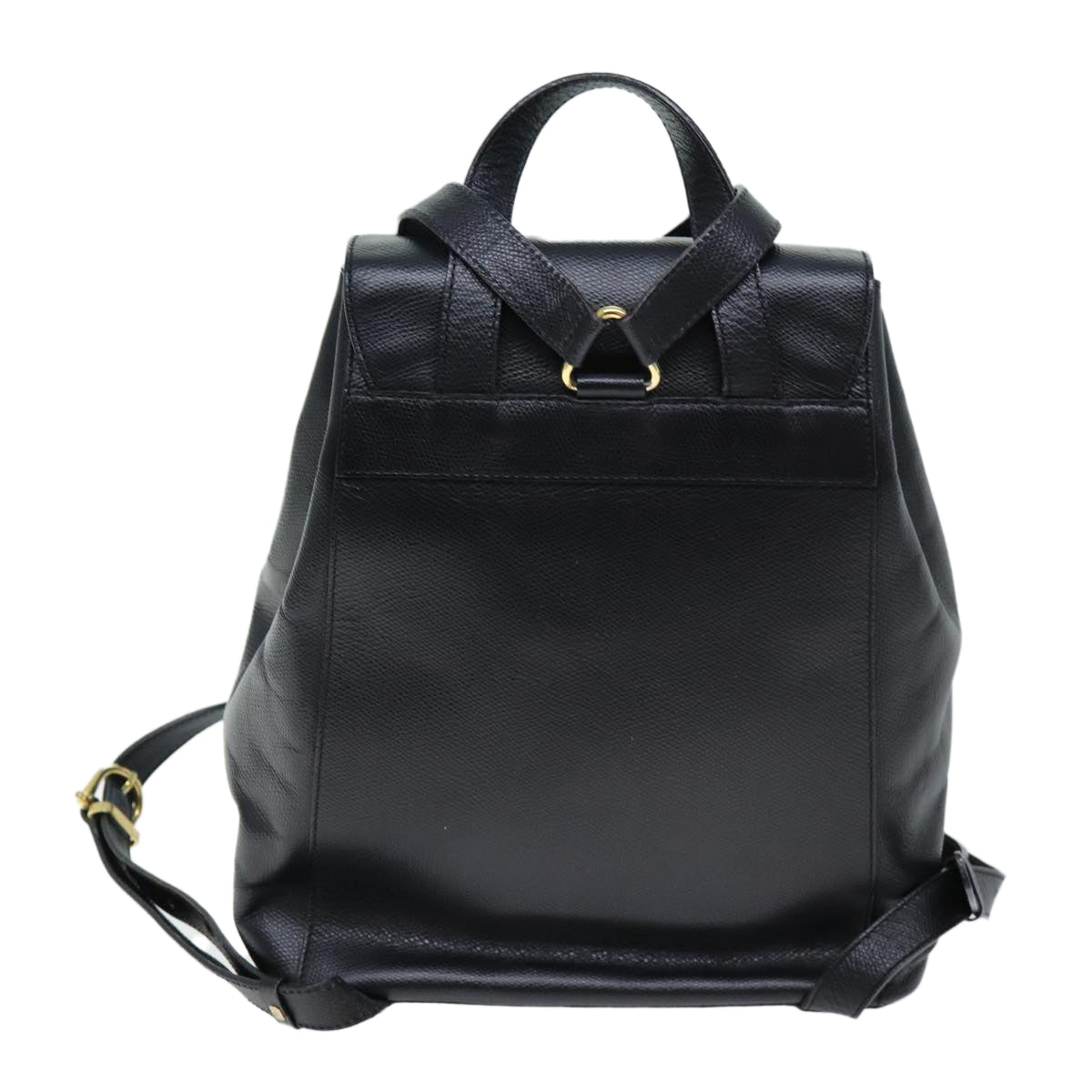 CELINE Backpack Leather Black Auth 73090 - 0