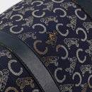 CELINE C Sulky Hand Bag Canvas Navy Gold Auth 73095-11